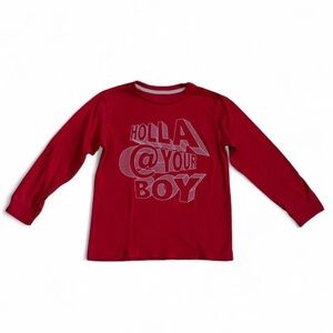 Old Navy Boys Holla @ Your Boy Graphic Long Sleeve Tee S (6-7)